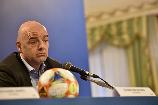 FIFA president Infantino Club World Cup fight UEFA conflict